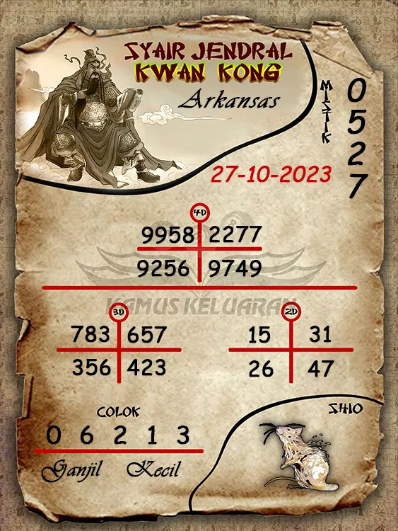syair jendral kwan kwong arkansas 27 10 2023