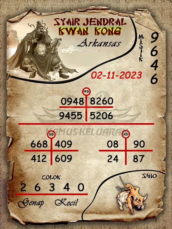 syair jendral kwan kwong arkansas 02 11 2023