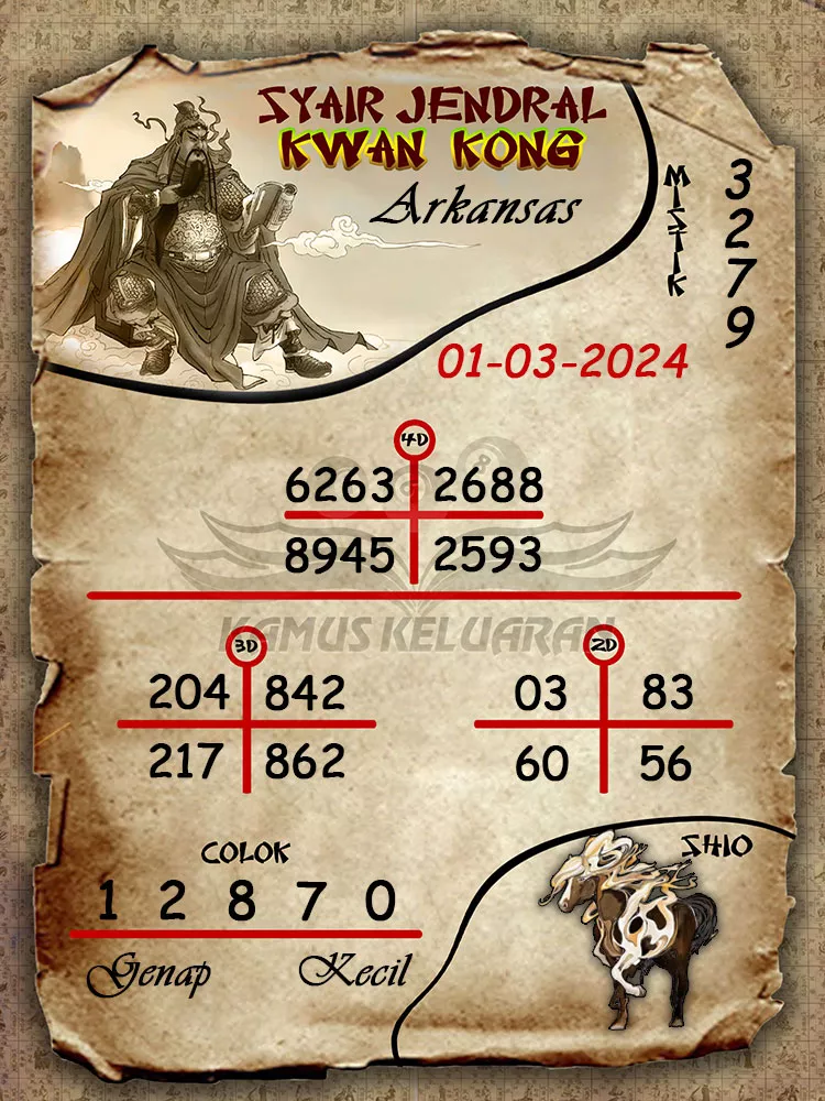 syair jendral kwan kwong arkansas 01 03 2024