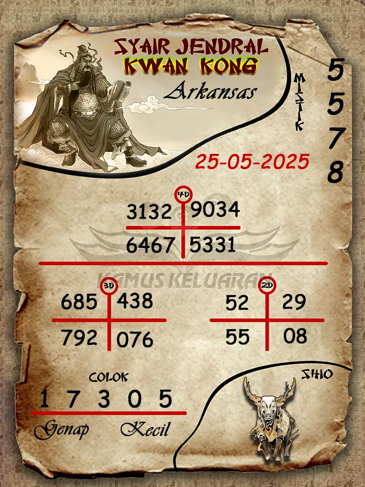 syair jendral kwan kong arkansas 25 05 2025