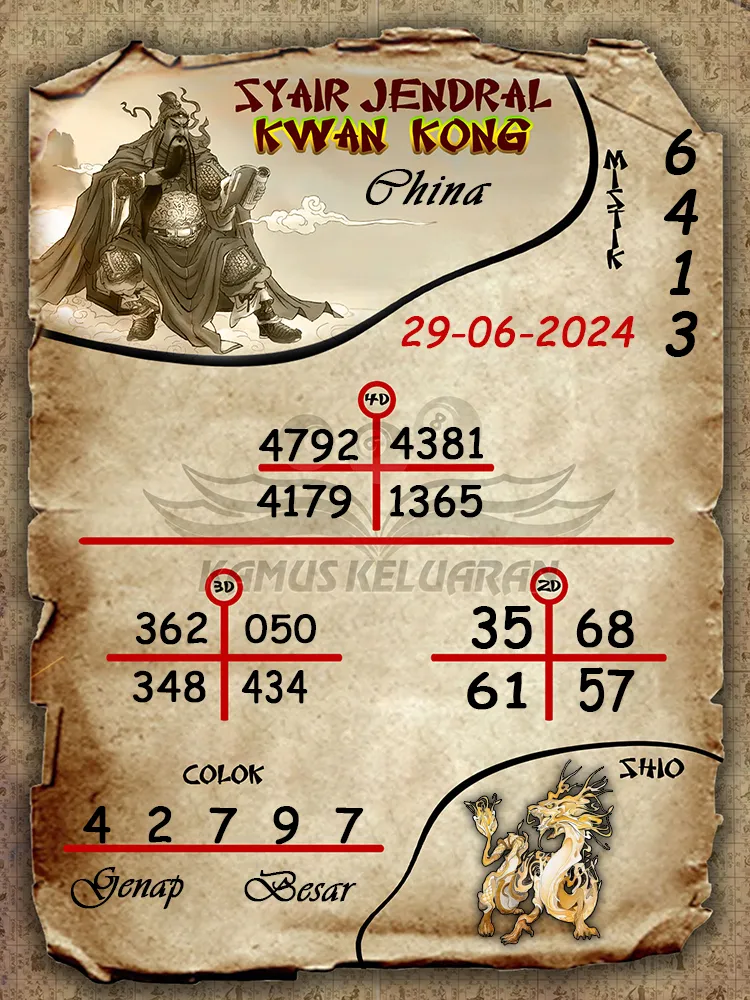 syair jendral kwan kong China 29 06 2025