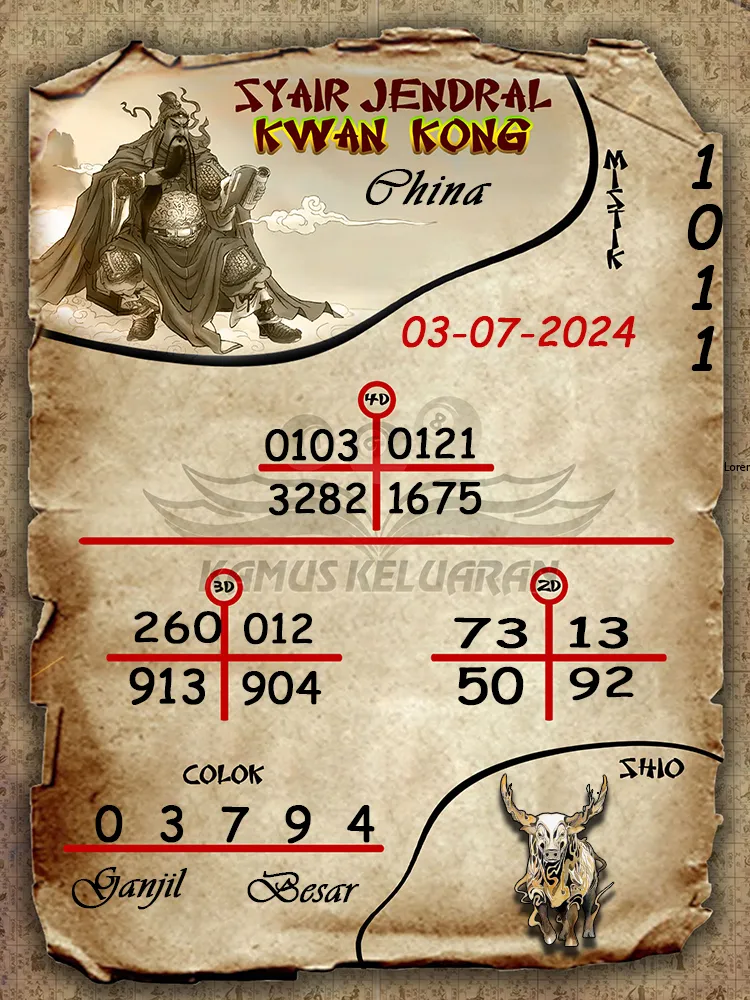 syair jendral kwan kong China 03 07 2025