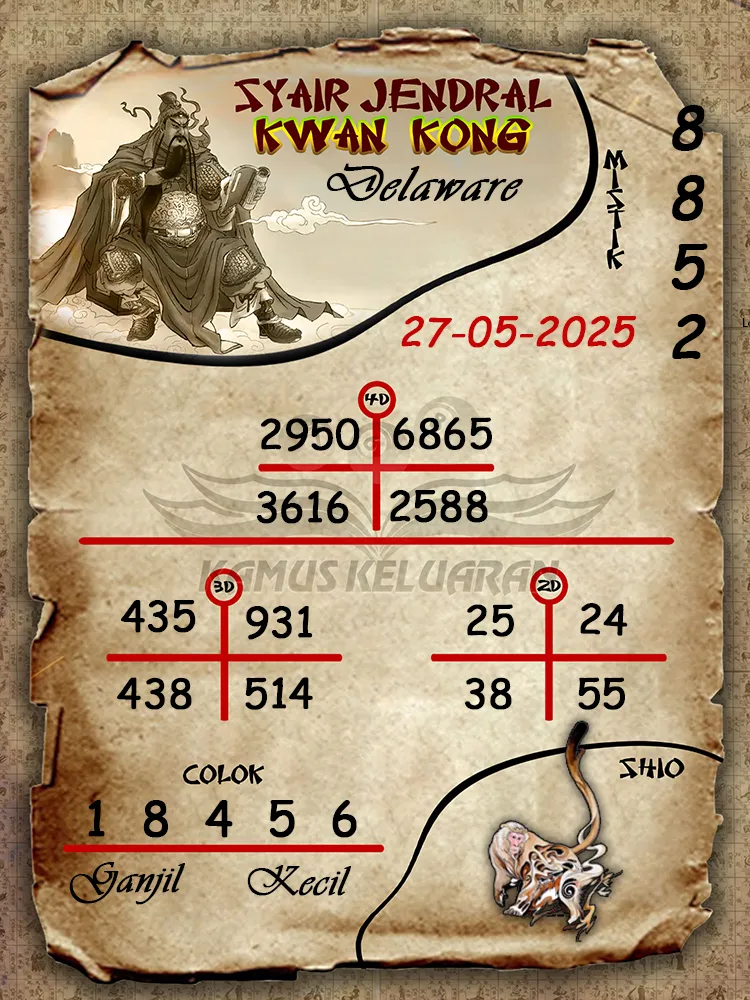 syair jendral kwan kong delaware 27 05 2025
