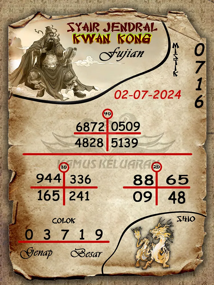 syair jendral kwan kong Fujian 02 07 2025