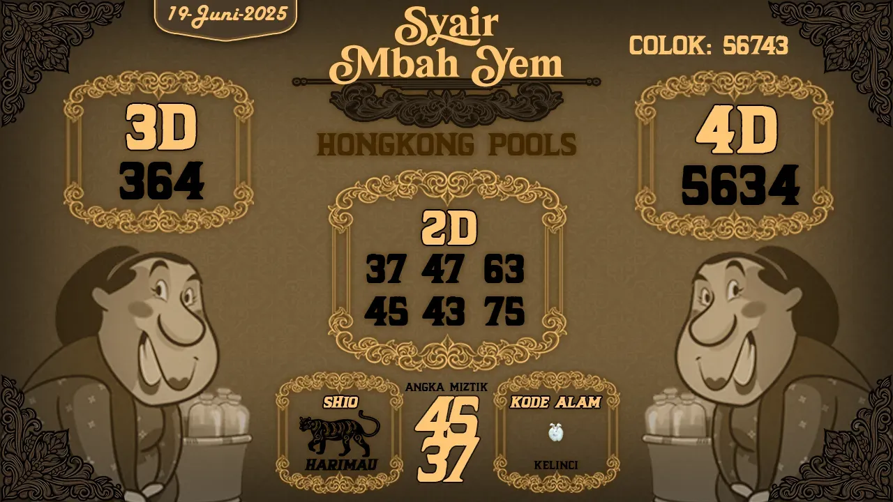 syair Mbah Yem Hongkong Pools 19 06 2025