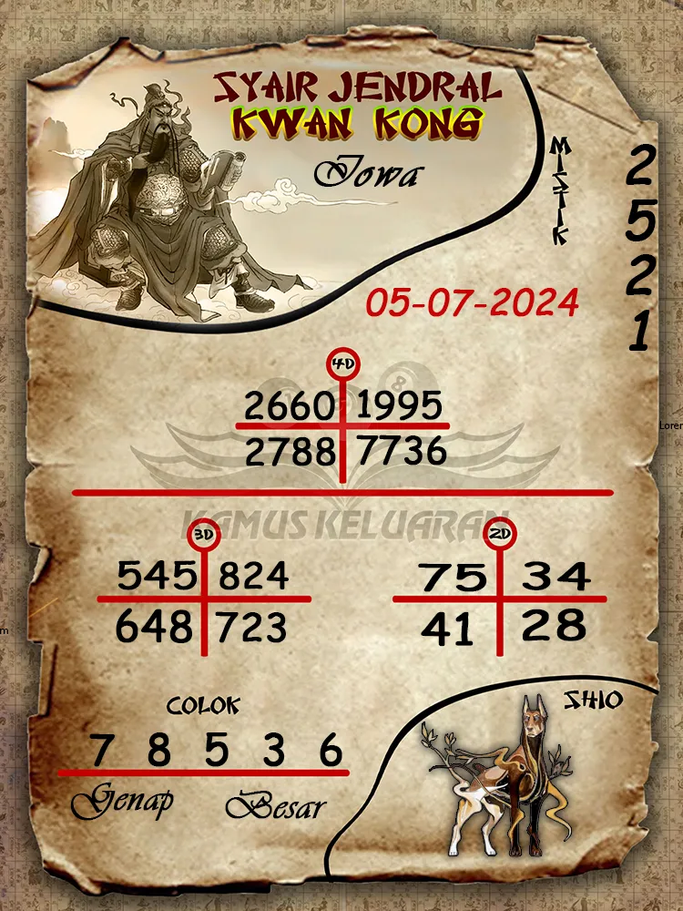 syair jendral kwan kong Iowa 05 07 2025