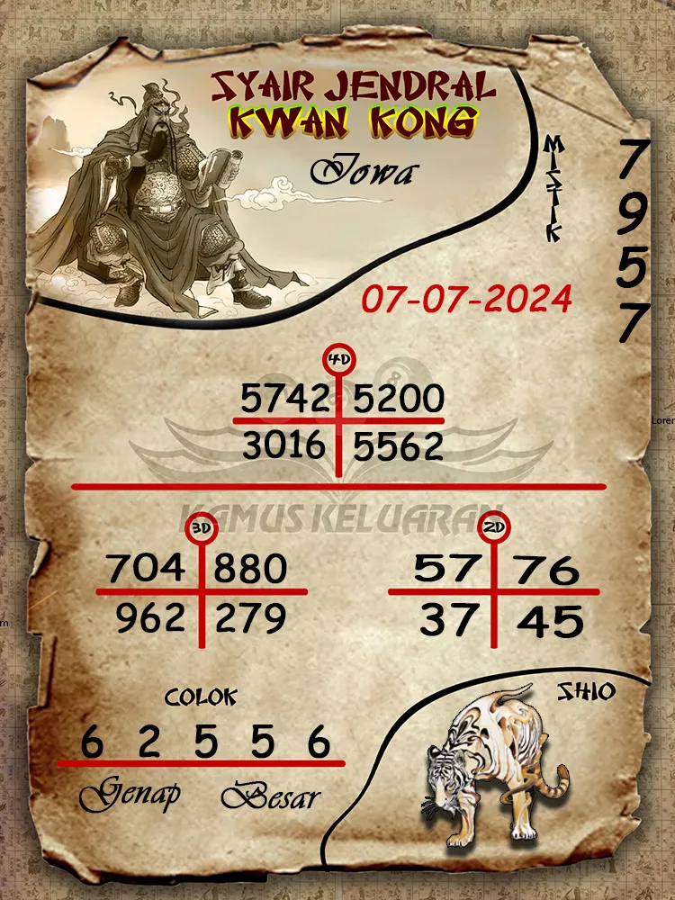 syair jendral kwan kong Iowa 07 07 2025