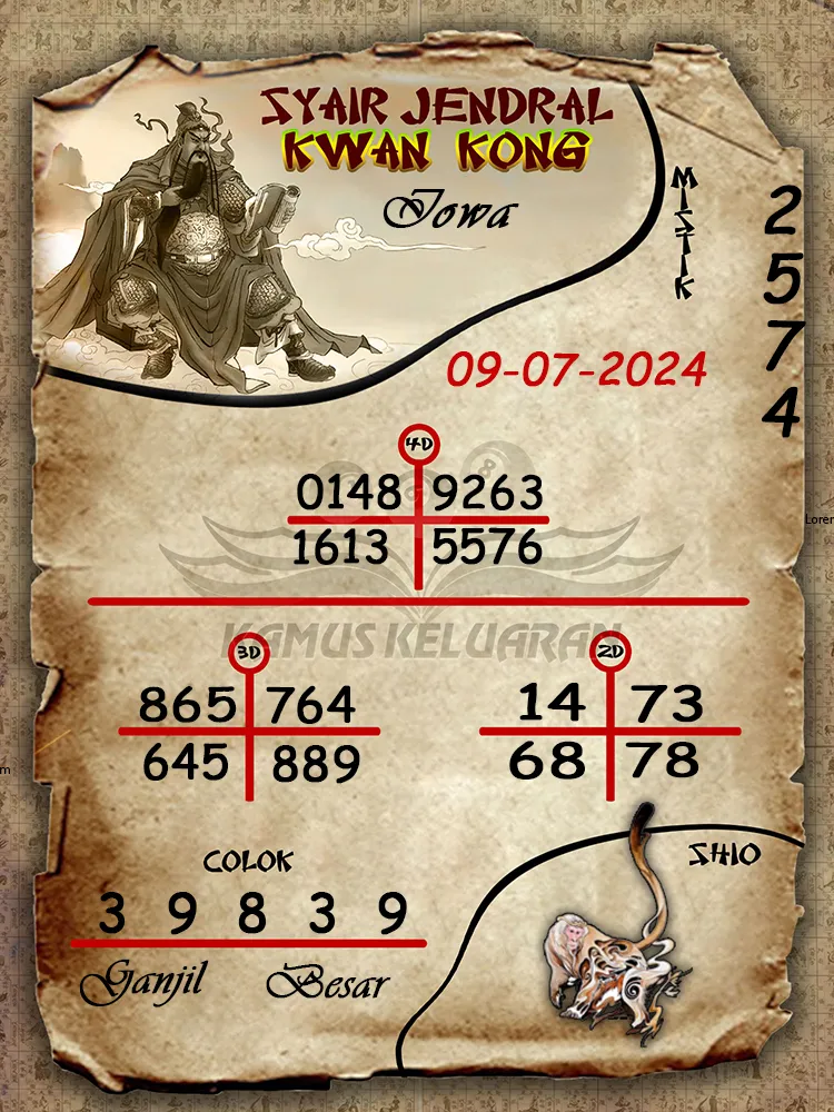 syair jendral kwan kong Iowa 09 07 2025