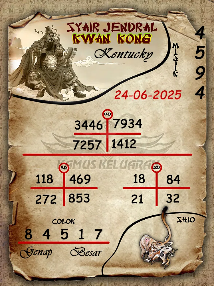 syair jendral kwan kong kentucky 24 06 2025
