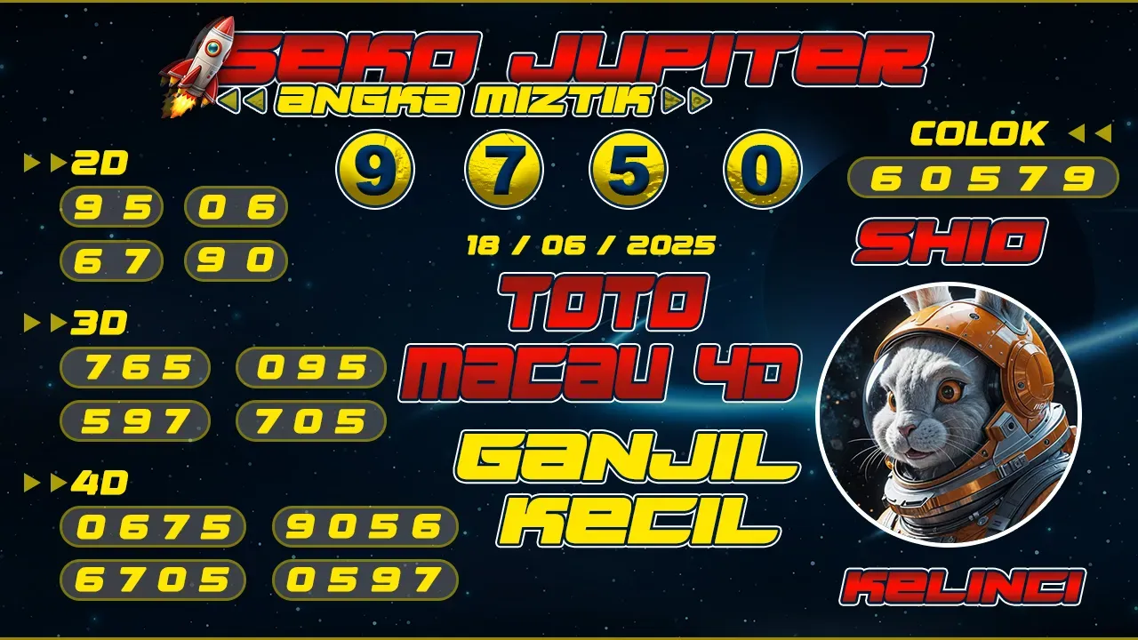 syair Seko Jupiter Toto Macau 4D 18 06 2025