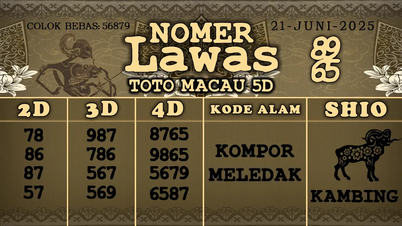 syair Nomer Lawas Toto Macau 5D 21 06 2025