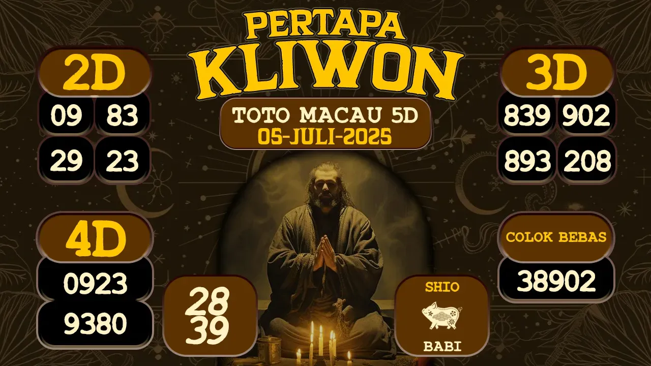 syair Pertapa Kliwon Toto Macau 5D 05 07 2025