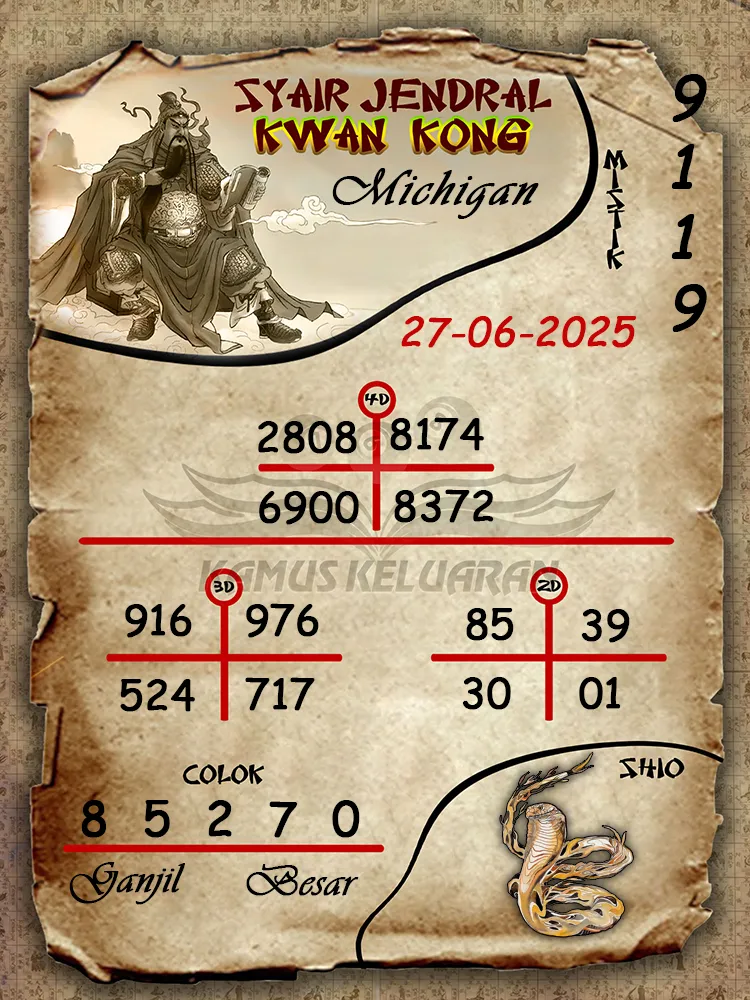 syair jendral kwan kong michigan 27 06 2025