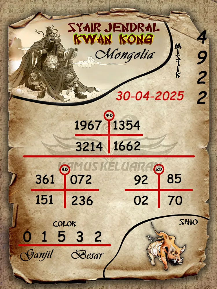 syair jendral kwan kong mongolia 30 04 2025
