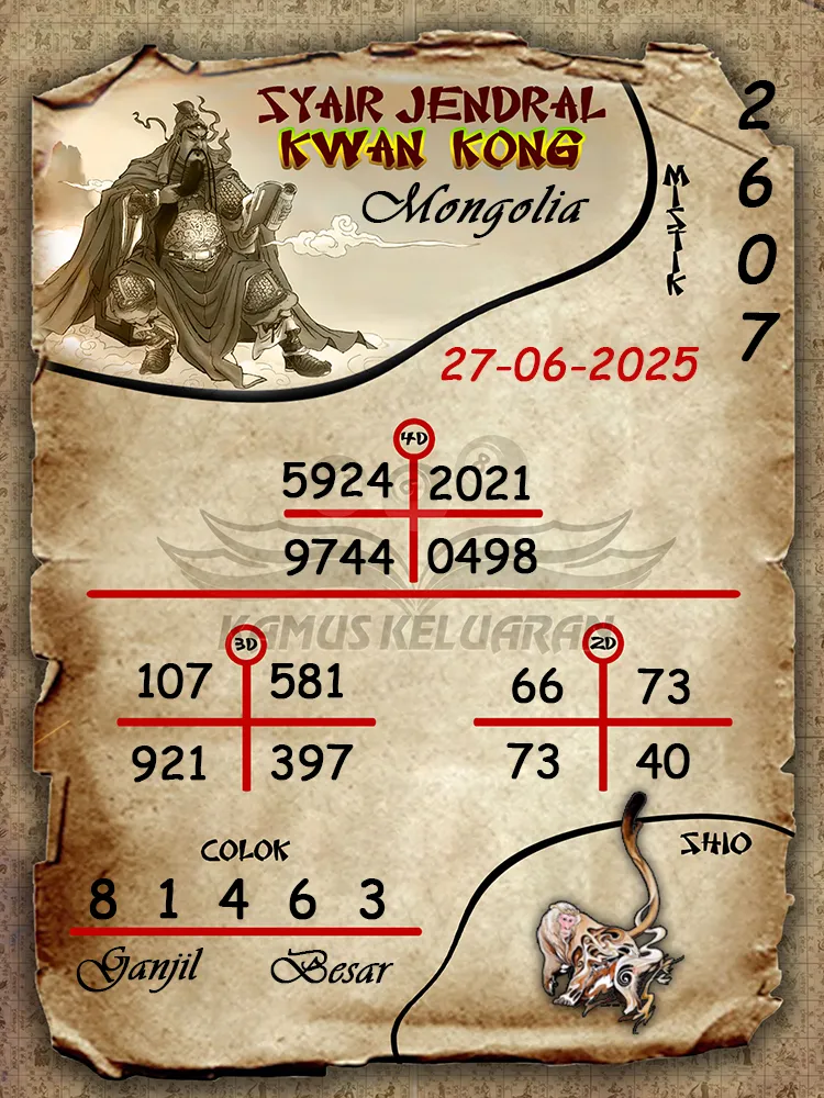 syair jendral kwan kong mongolia 27 06 2025