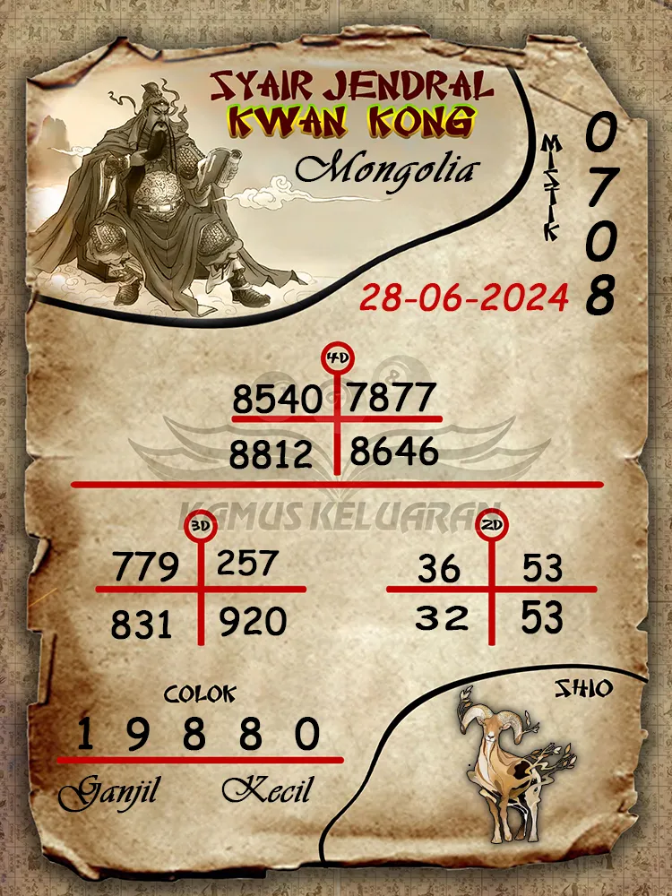syair jendral kwan kong Mongolia 28 06 2025
