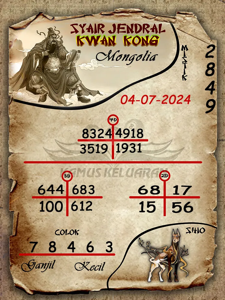 syair jendral kwan kong Mongolia 04 07 2025