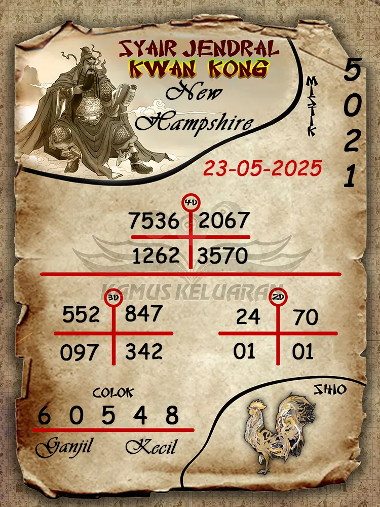 syair jendral kwan kong new hampshire 23 05 2025
