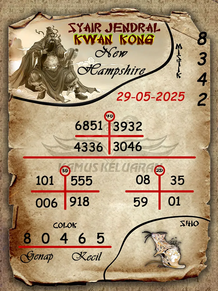 syair jendral kwan kong new hampshire 29 05 2025