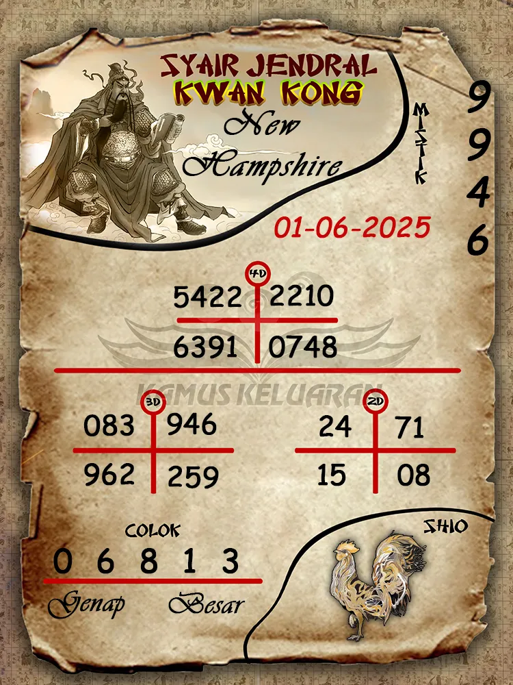 syair jendral kwan kong new hampshire 01 06 2025