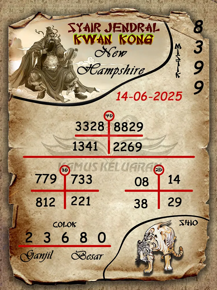 syair jendral kwan kong new hampshire 14 06 2025