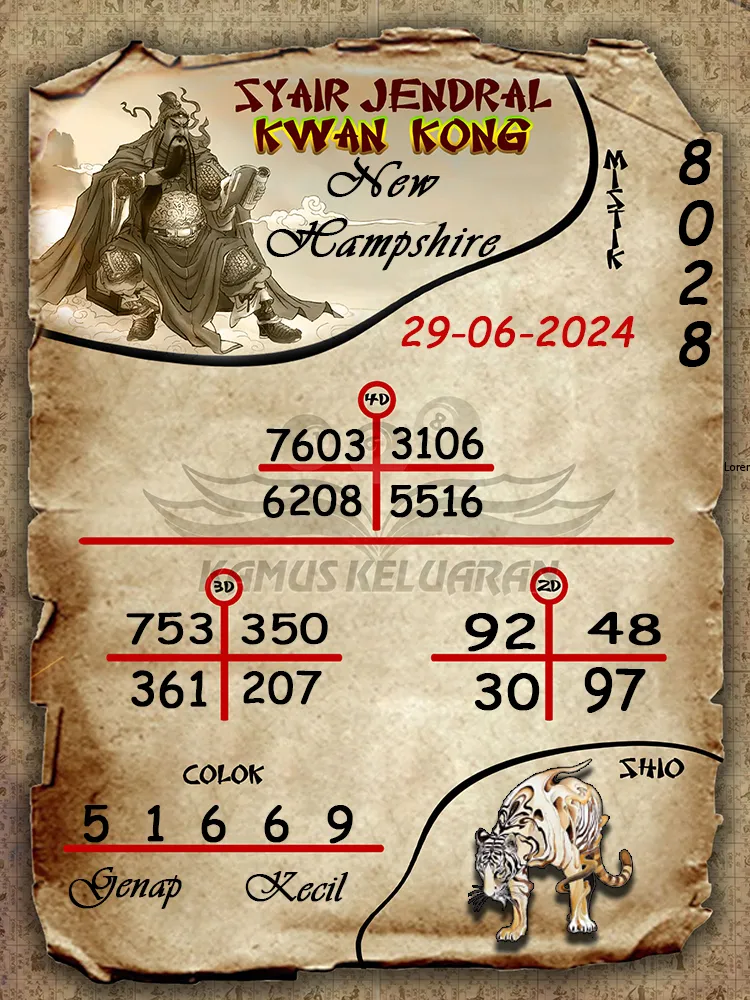 syair jendral kwan kong New Hampshire 30 06 2025