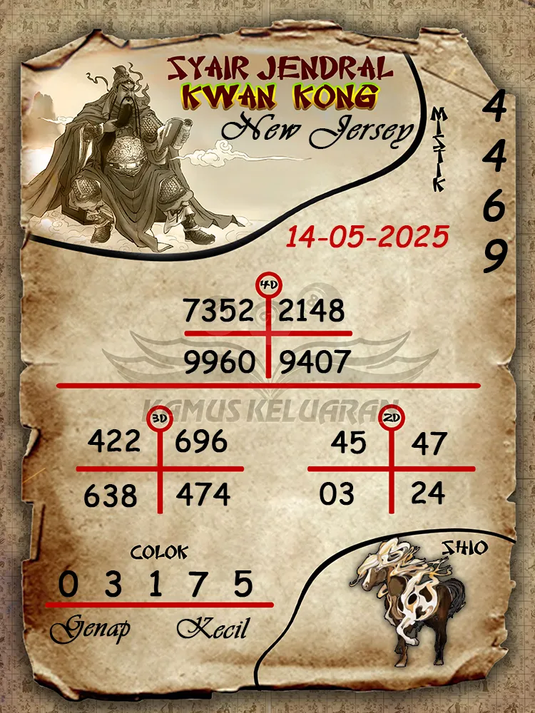 syair jendral kwan kong new jersey 14 05 2025