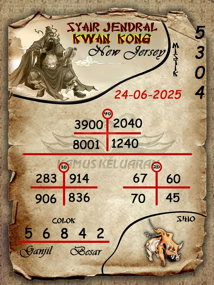syair jendral kwan kong new jersey 24 06 2025