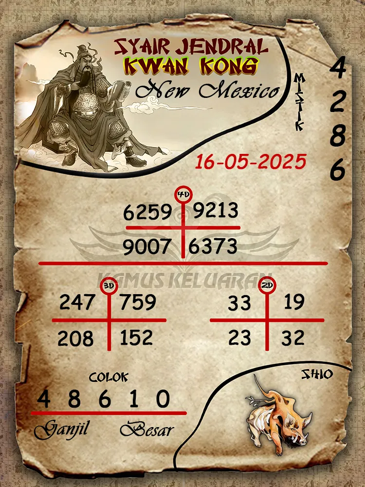 syair jendral kwan kong new mexico 16 05 2025