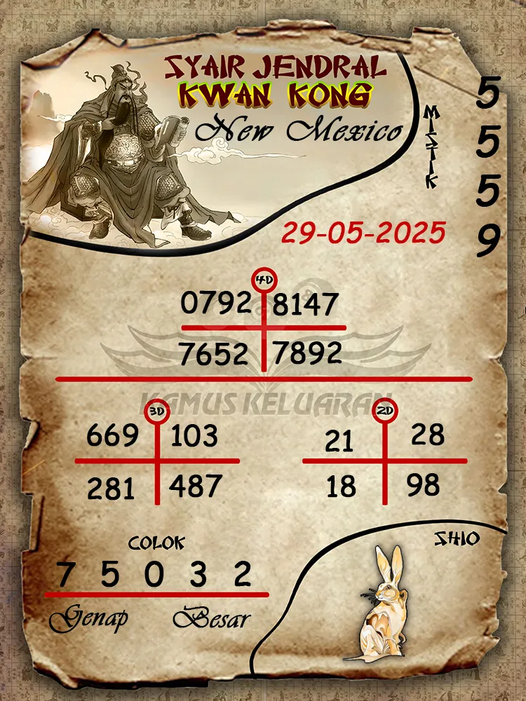 syair jendral kwan kong new mexico 29 05 2025