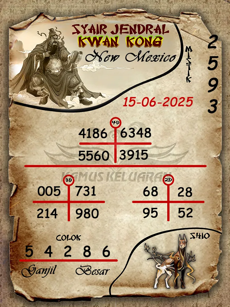 syair jendral kwan kong new mexico 15 06 2025