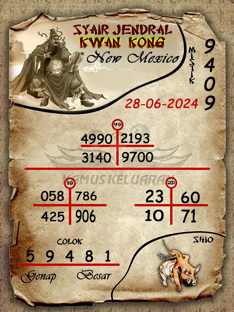 syair jendral kwan kong New Mexico 28 06 2025