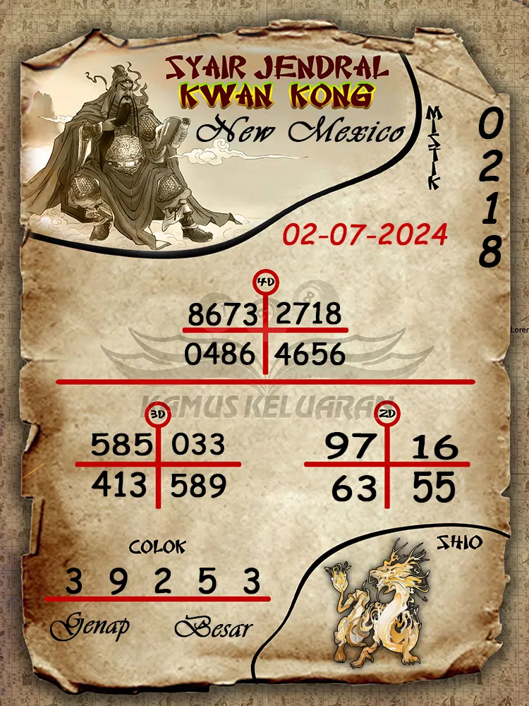 syair jendral kwan kong New Mexico 02 07 2025