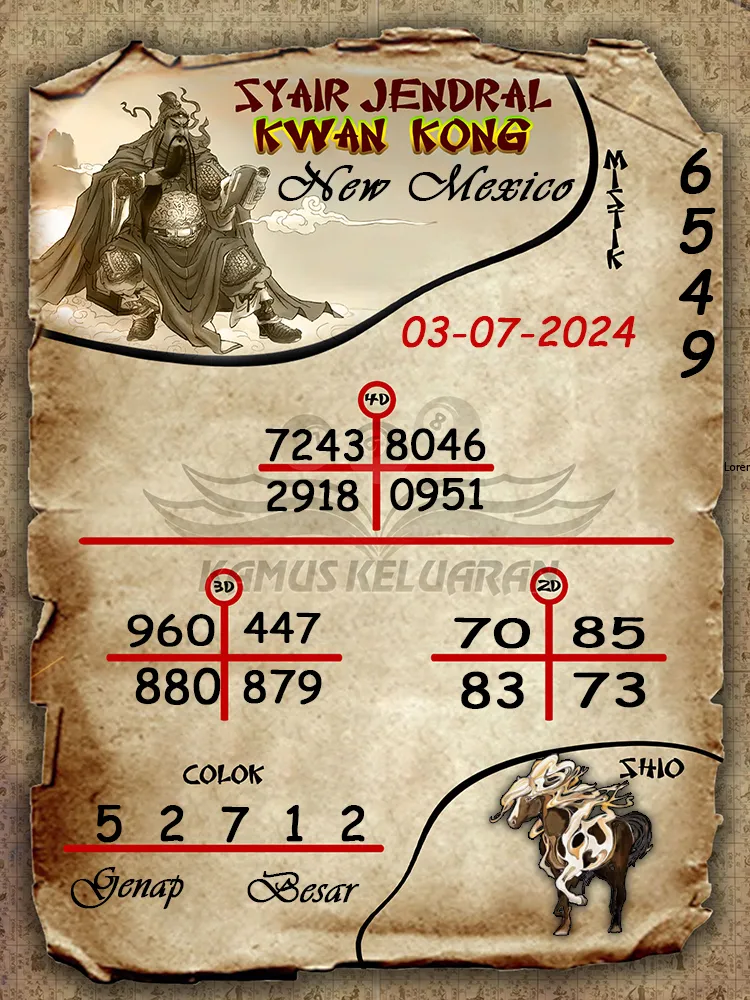 syair jendral kwan kong New Mexico 03 07 2025