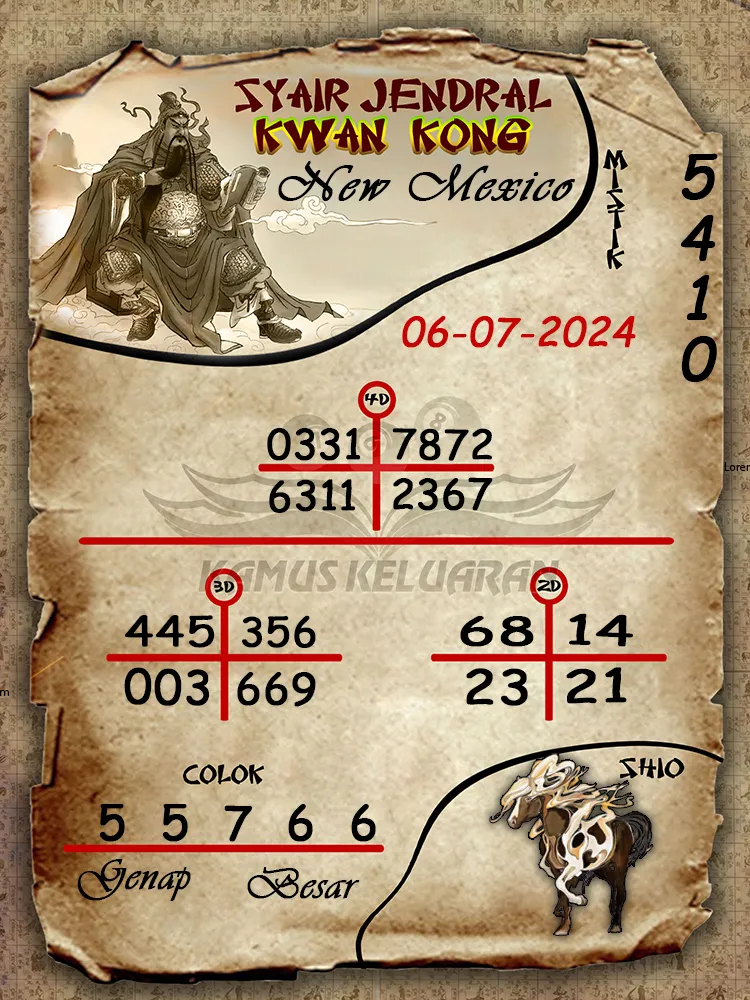 syair jendral kwan kong New Mexico 06 07 2025