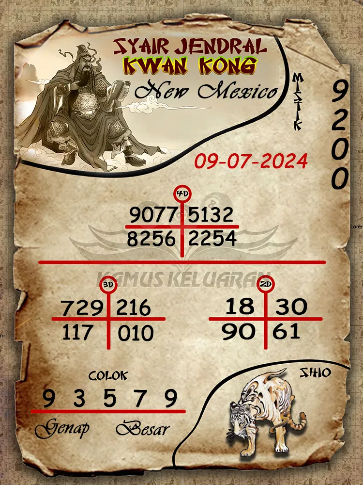 syair jendral kwan kong New Mexico 09 07 2025