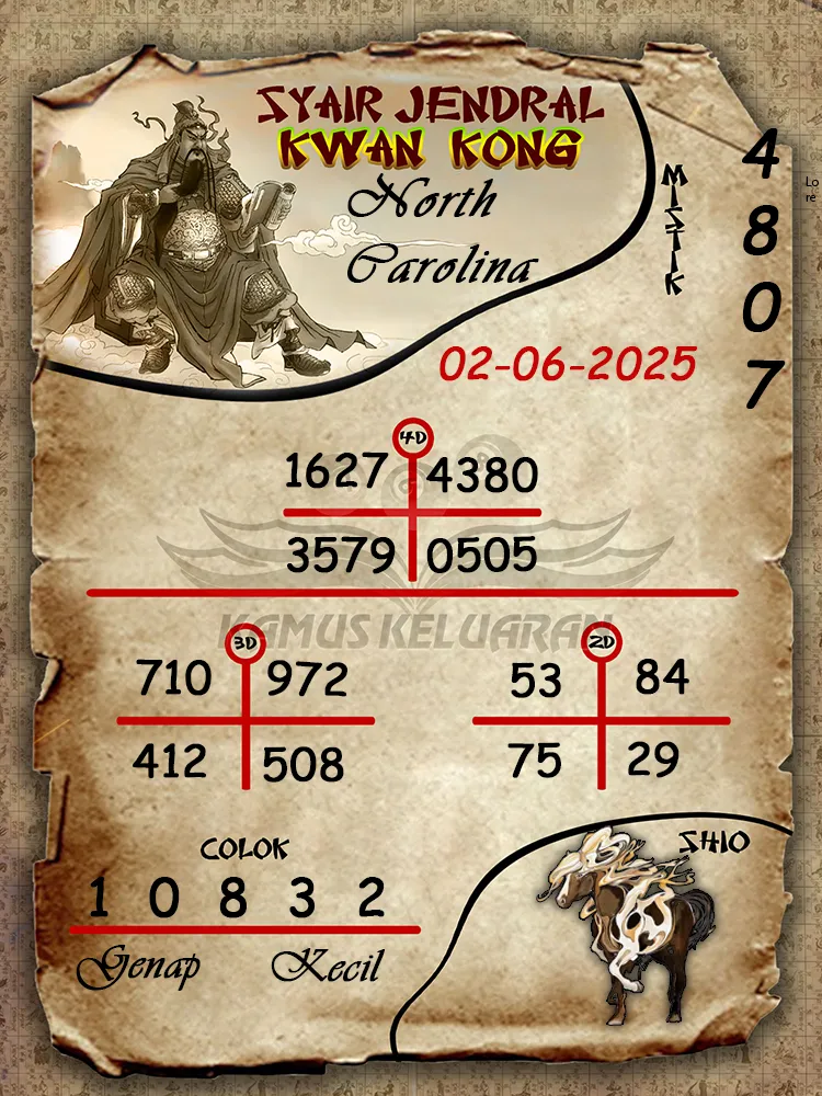 syair jendral kwan kong north carolina 02 06 2025