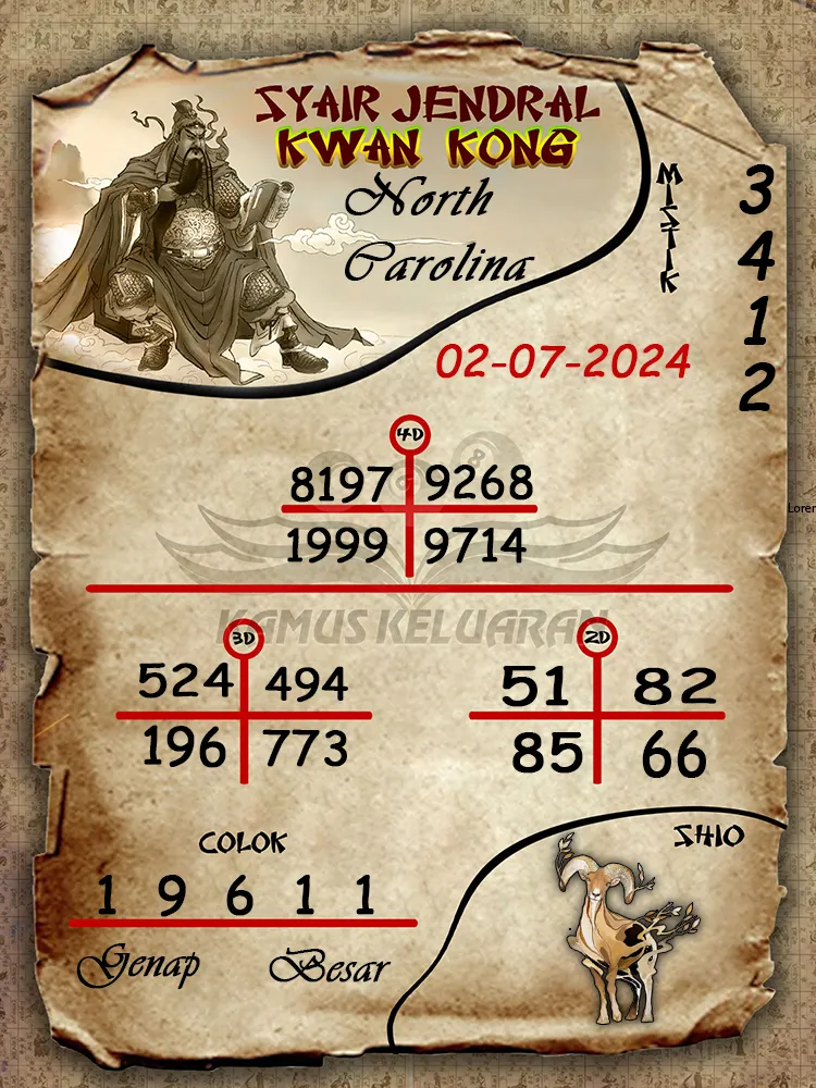 syair jendral kwan kong North Carolina 02 07 2025