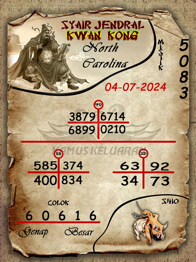 syair jendral kwan kong North Carolina 04 07 2025