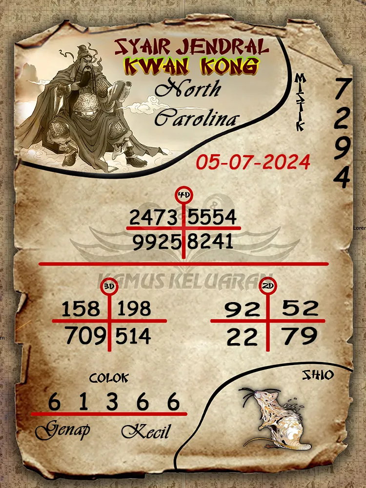 syair jendral kwan kong North Carolina 05 07 2025