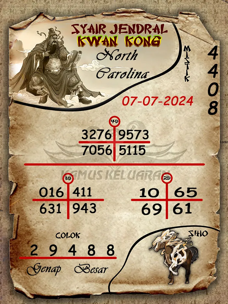 syair jendral kwan kong North Carolina 07 07 2025