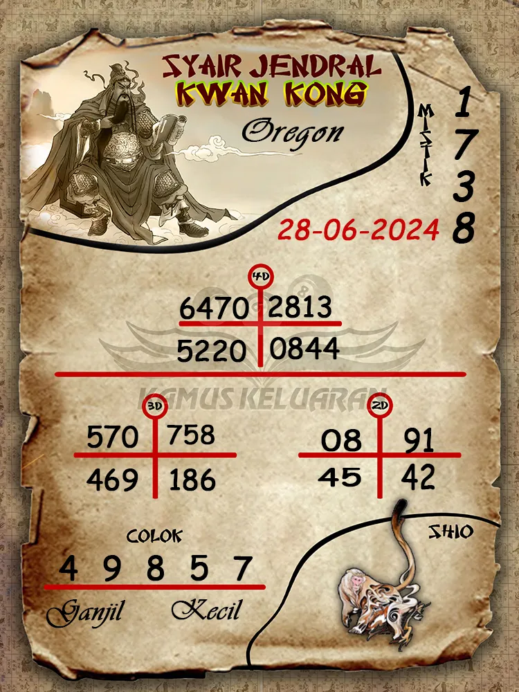 syair jendral kwan kong Oregon 28 06 2025