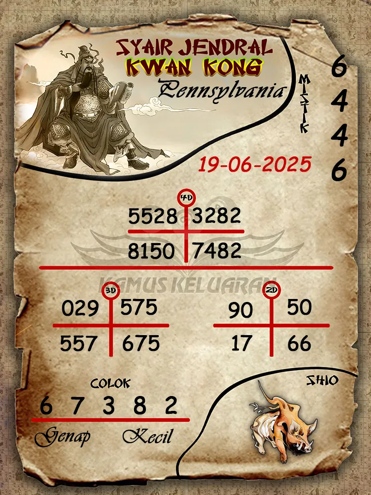 syair jendral kwan kong pennsylvania 19 06 2025