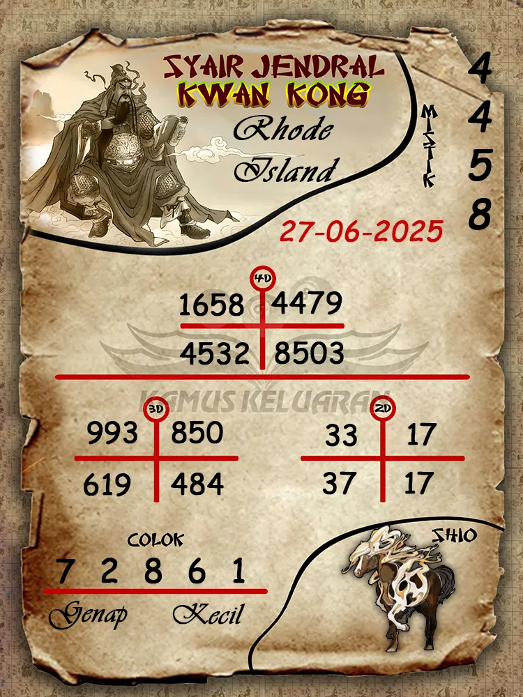 syair jendral kwan kong rhode island 27 06 2025