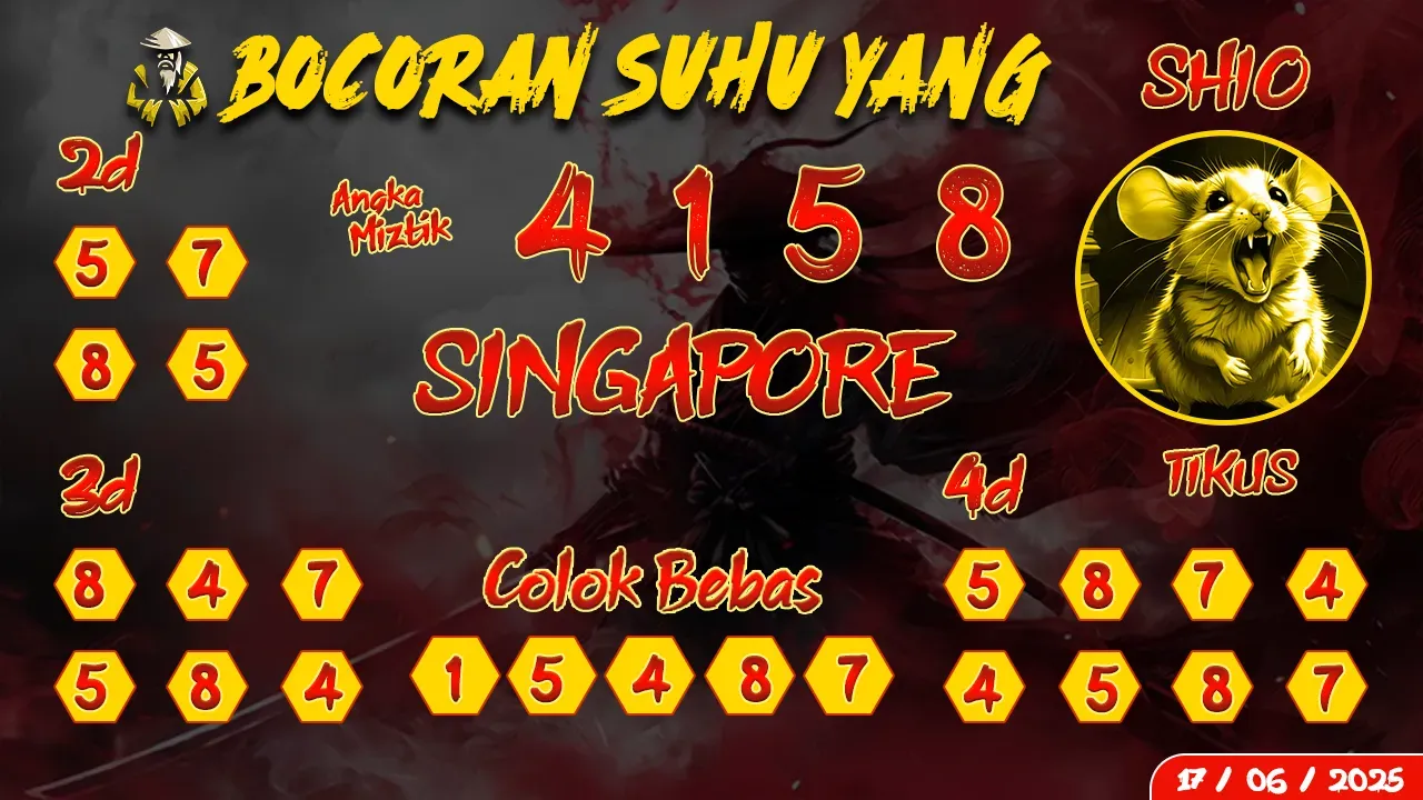 syair Bocoran Suhu Yang Singapore 17 06 2025