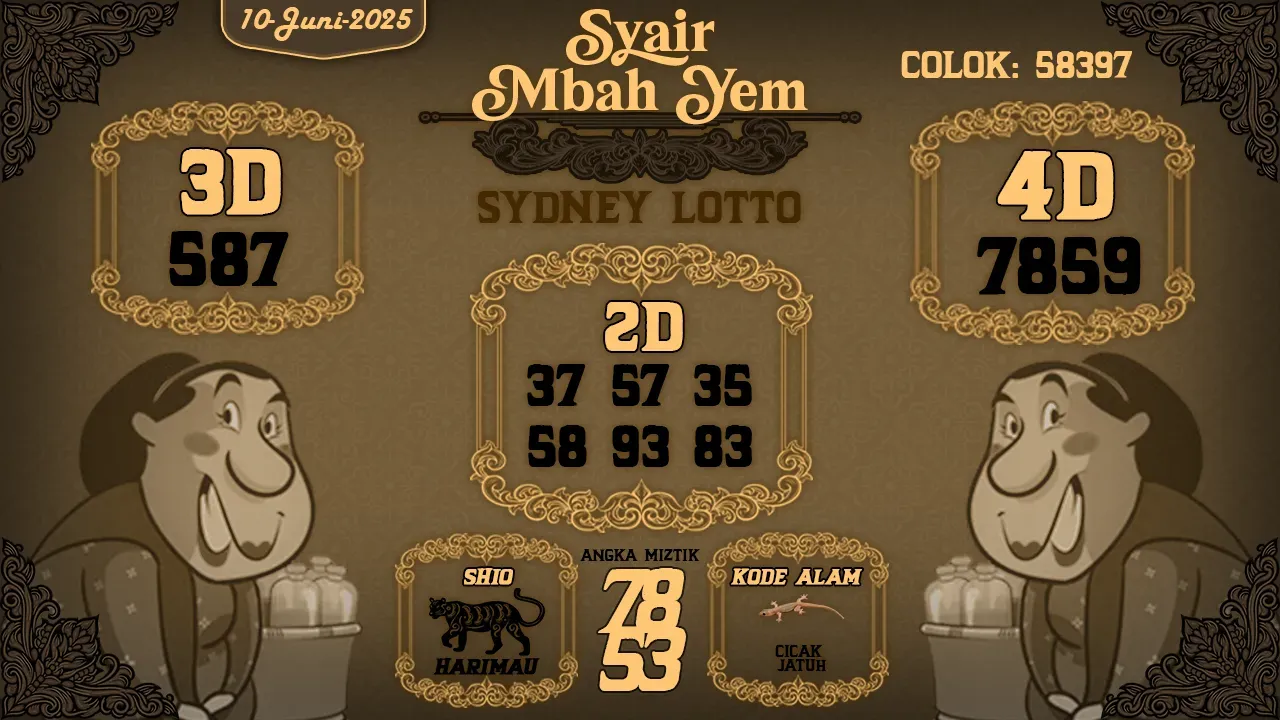 syair Mbah yem Sydney Lotto