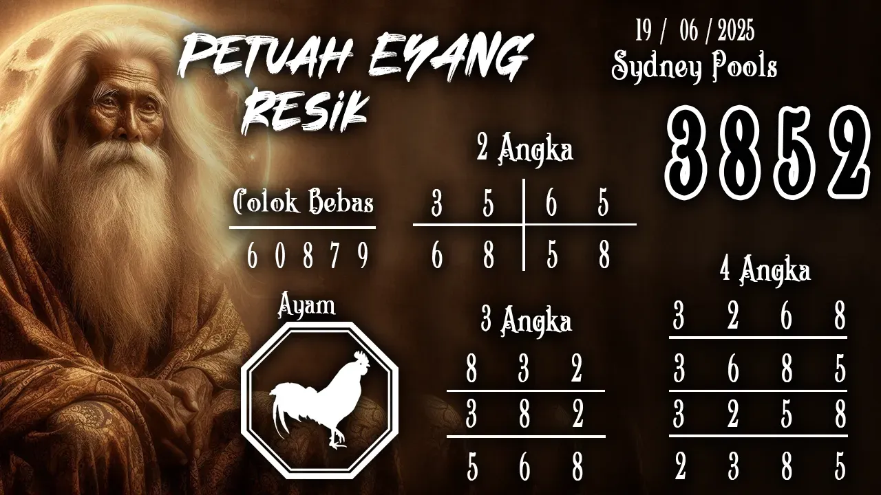 syair Prediksi Eyang Sydney Pools 19 06 2025