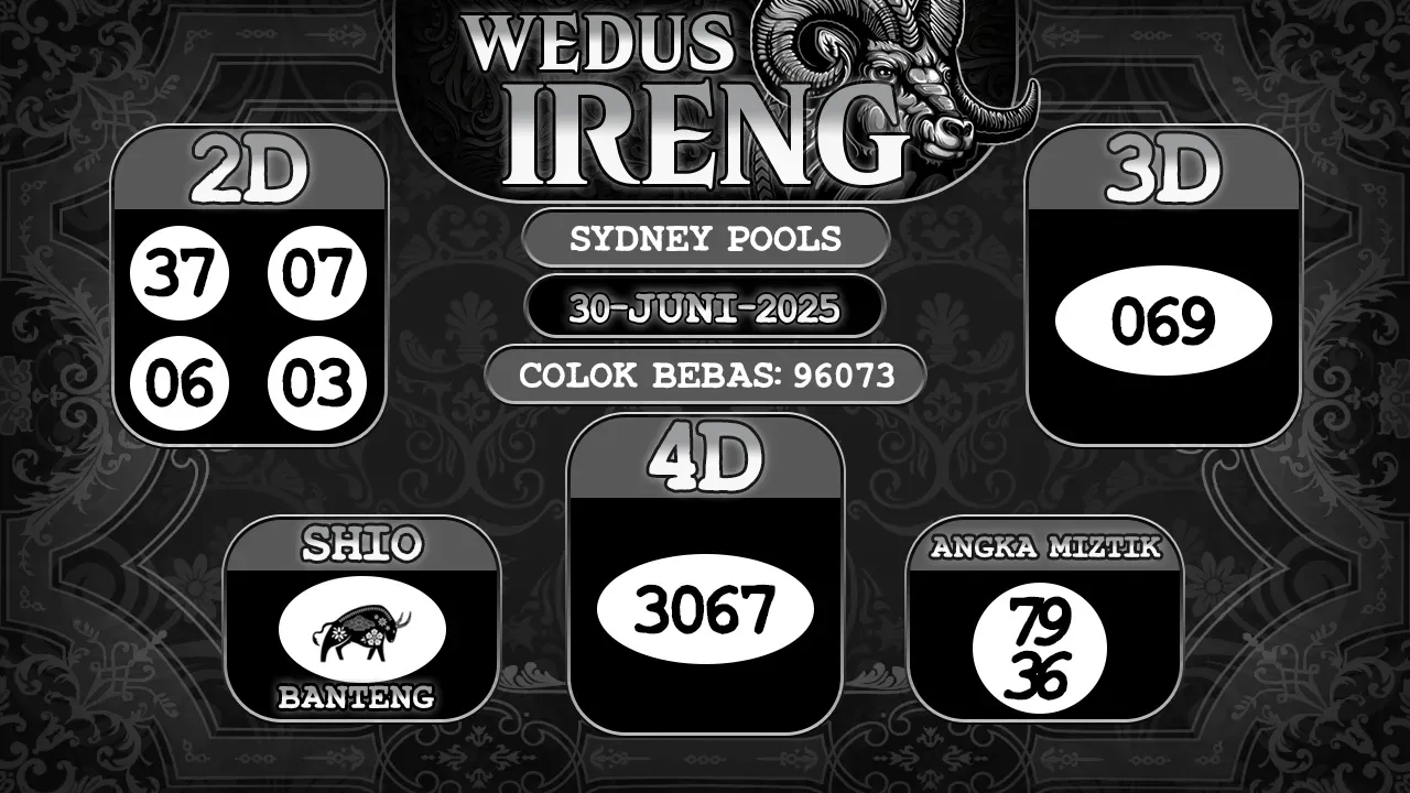 syair Wedus Ireng Sydney Pools 30 06 2025