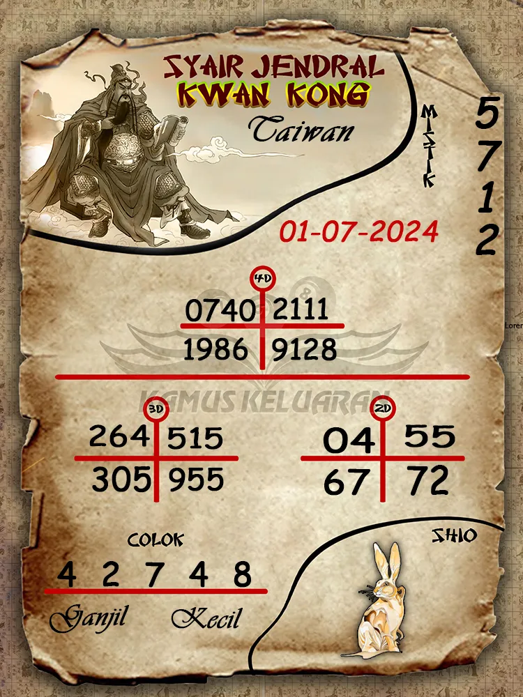 syair jendral kwan kong Taiwan 01 07 2025