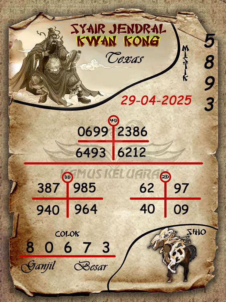 syair jendral kwan kong texas 29 04 2025